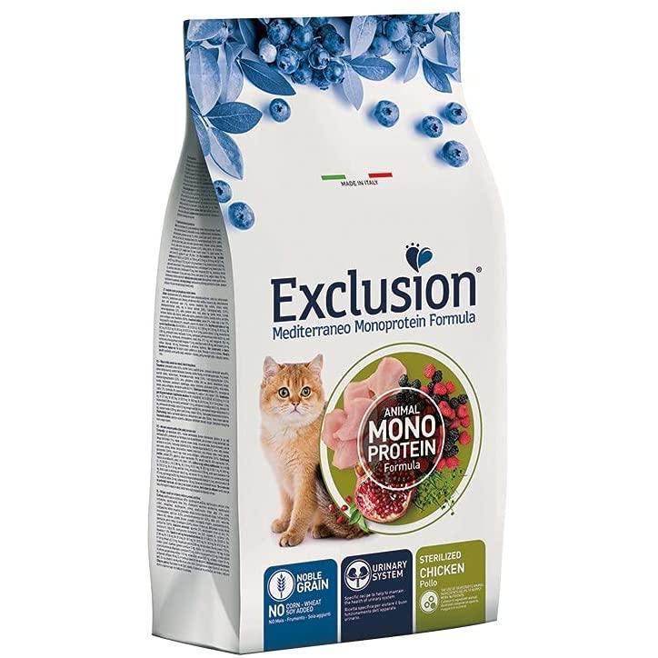 Exclusion Mediterraneo Monoprotein Sterilized Adult All Breeds al Pollo per gatti 300 gr Exclusion Mediterraneo Monoprotein Sterilized Adult All Breeds al Pollo per gatti 300 gr